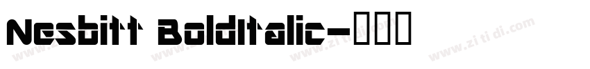 Nesbitt BoldItalic字体转换